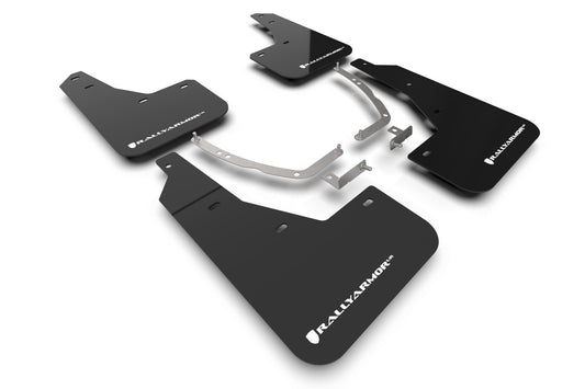 Rally Armor MF87-UR-BLK-WH - 2022 Hyundai Ioniq 5 - Black Mud Flap/White Logo