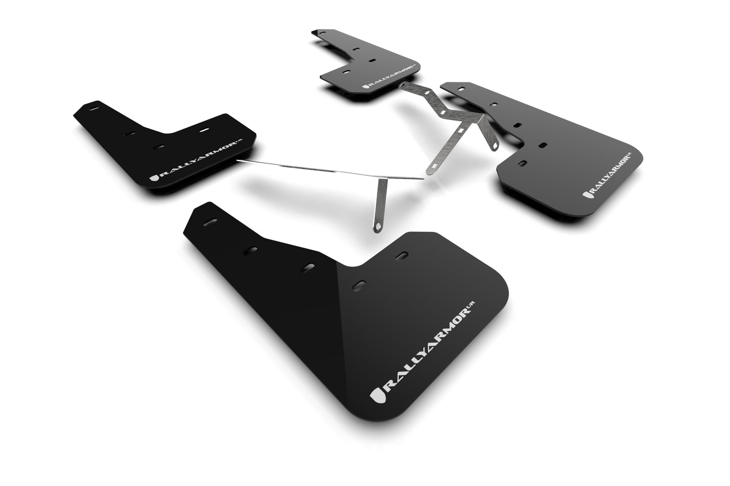 Rally Armor MF90-UR-BLK/WH - 2022 Honda Civic Civic Si Sport - Black Mud Flap/White Logo