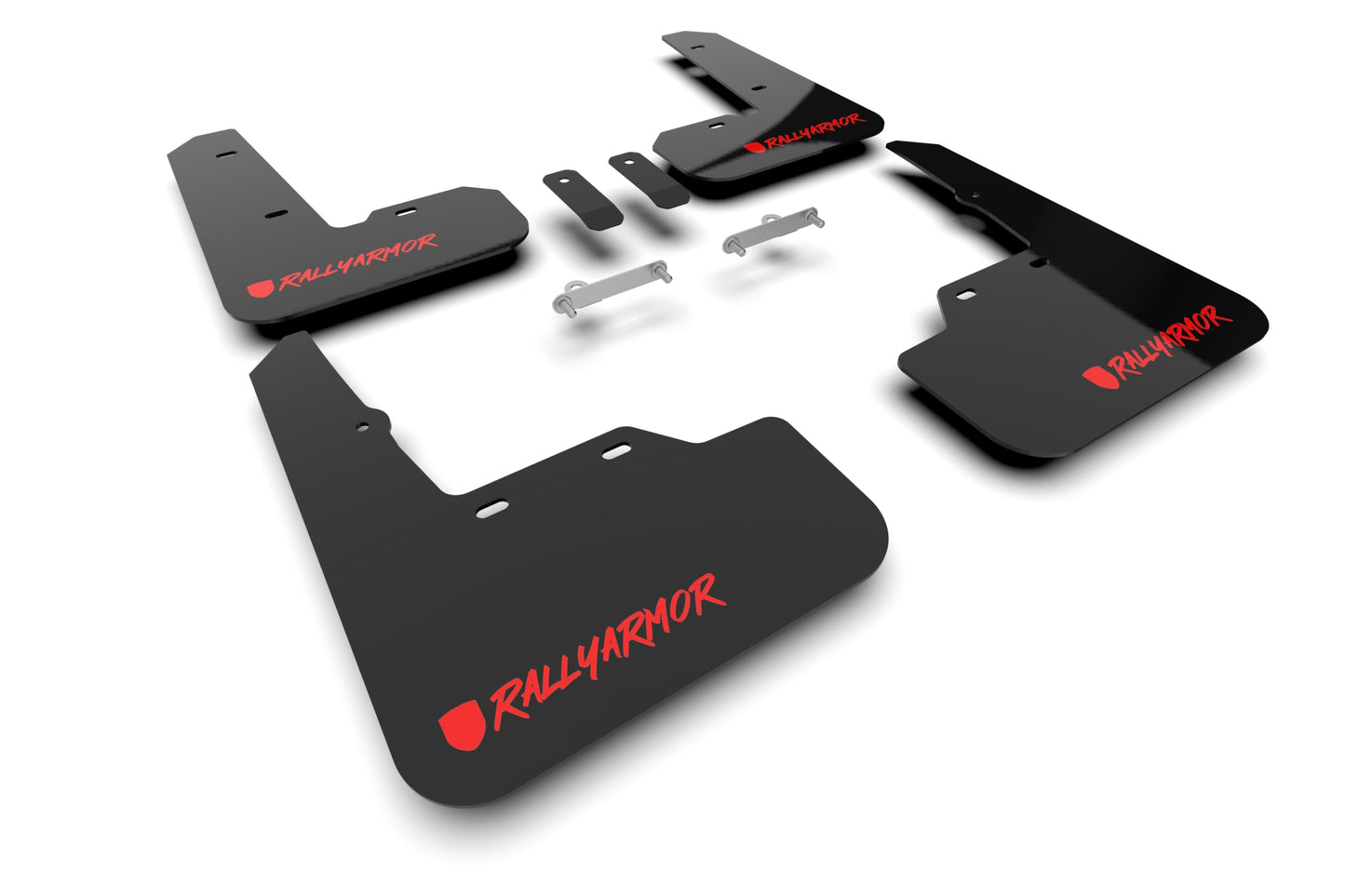 Rally Armor MF92-UR-BLK/RD-X - 2022+ Subaru WRX - Black Mud Flap/Altered Font Red Logo