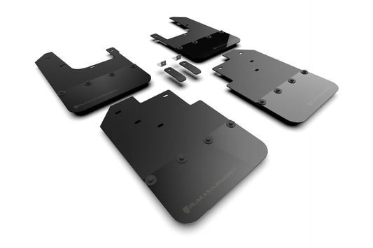 Rally Armor MF94-BLK-AGN - 2016-22 Toyota Tacoma SR SR5 TRD Off-Road TRD Sport Limited TRD Pro - Black Mud Flap/Army Green Logo