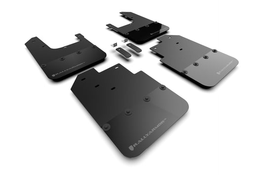 Rally Armor MF94-BLK-GRY - 2016-22 Toyota Tacoma SR SR5 TRD Off-Road TRD Sport Limited TRD Pro - Black Mud Flap/Grey Logo