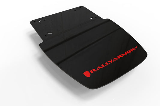 Rally Armor MF95-UR-BLK/RD - 2019-22 Can-Am Ryker - Black Mud Flap/Red Logo