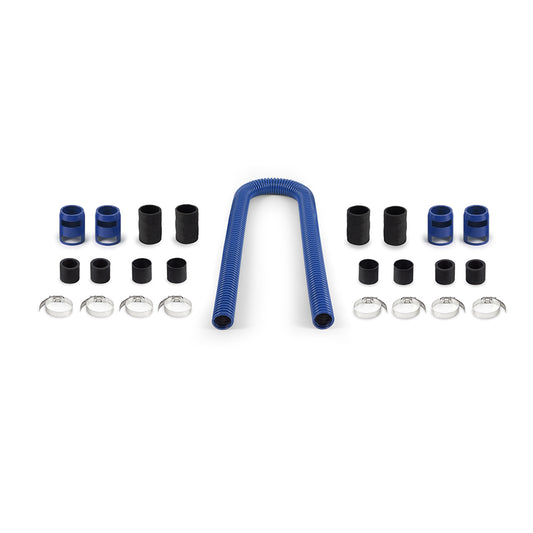 Mishimoto Universal Flexible Stainless Steel Radiator Hose Kit, 48", Blue MMAH-U48BL