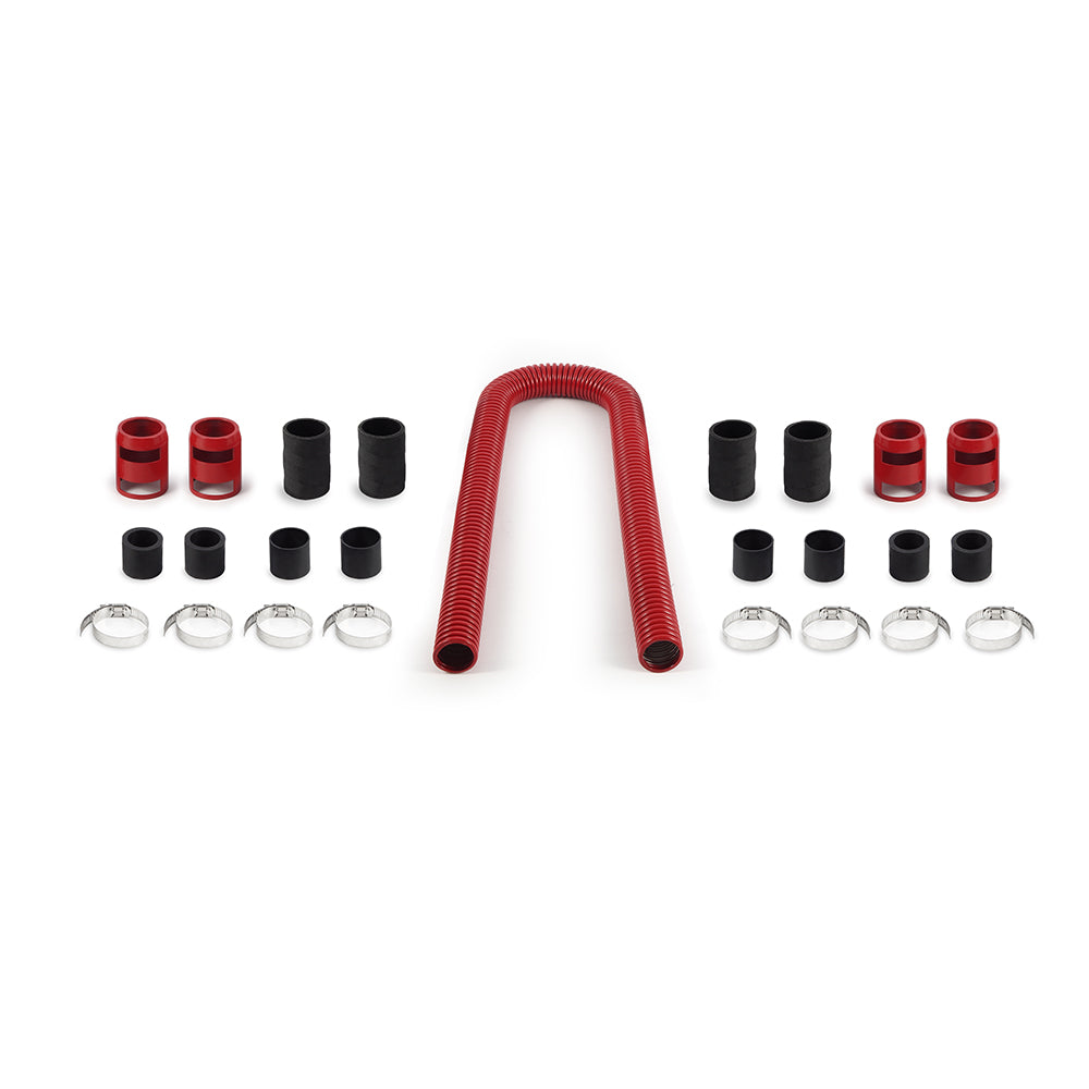 Mishimoto Universal Flexible Stainless Steel Radiator Hose Kit, 48", Red MMAH-U48RD