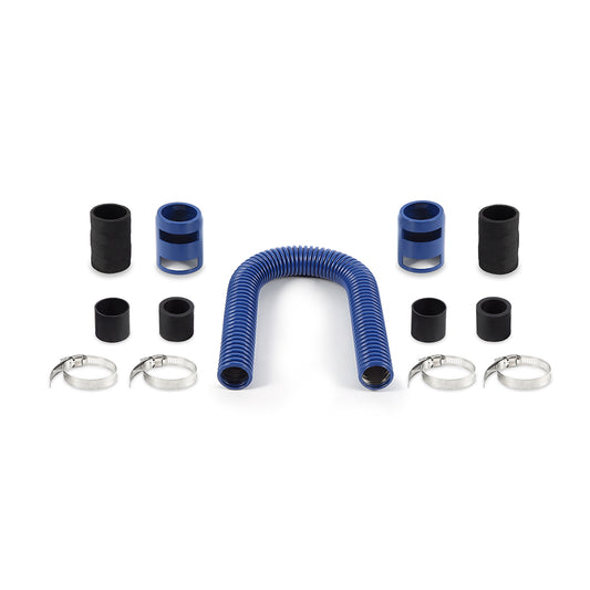 Mishimoto Universal Flexible Stainless Steel Radiator Hose Kit, 24", Blue MMAH-U24BL