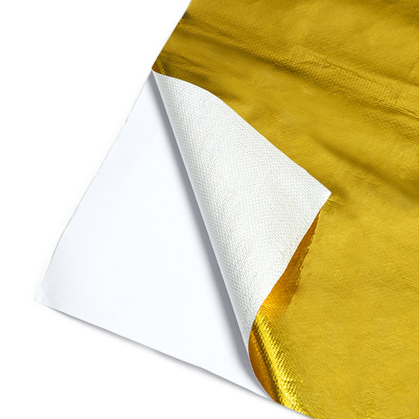 Mishimoto Gold Reflective Barrier with Adhesive Backing, 24inx24in MMHP-GRB-2424