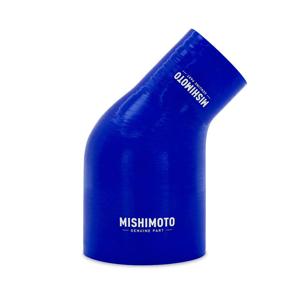 Mishimoto 45-Degree Silicone Transition Coupler, 2.50-in to 4.00-in, Blue MMCP-R45-2540BL