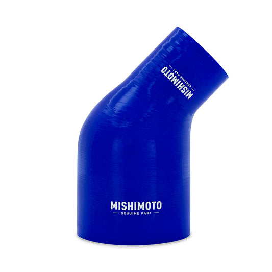Mishimoto 45-Degree Silicone Transition Coupler, 2.50-in to 4.00-in, Blue MMCP-R45-2540BL