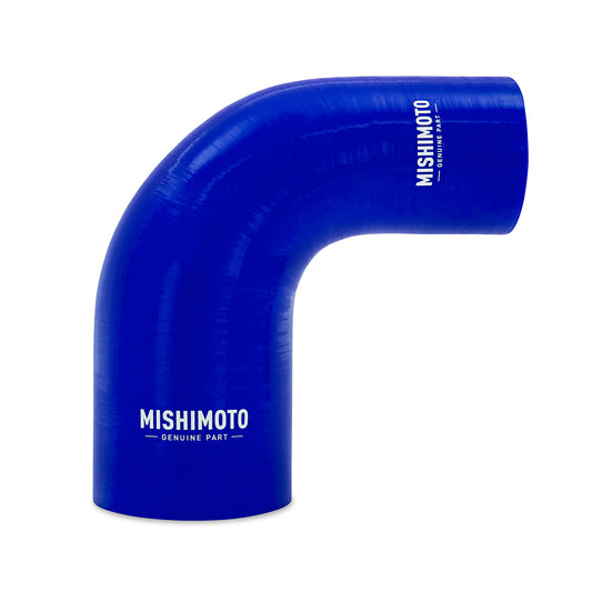 Mishimoto 90-Degree Silicone Transition Coupler, 2.50-in to 4.00-in, Blue MMCP-R90-2540BL
