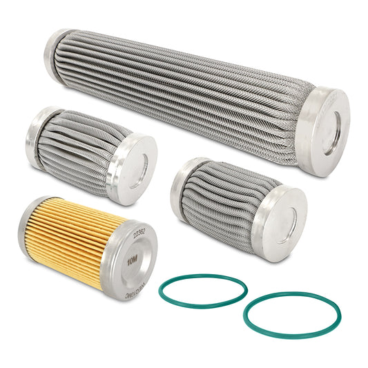 Mishimoto High-Flow Fuel Filter Replacement Inserts, 200mm, 10-Micron Stainless Steel MMFF-RPHF-S010