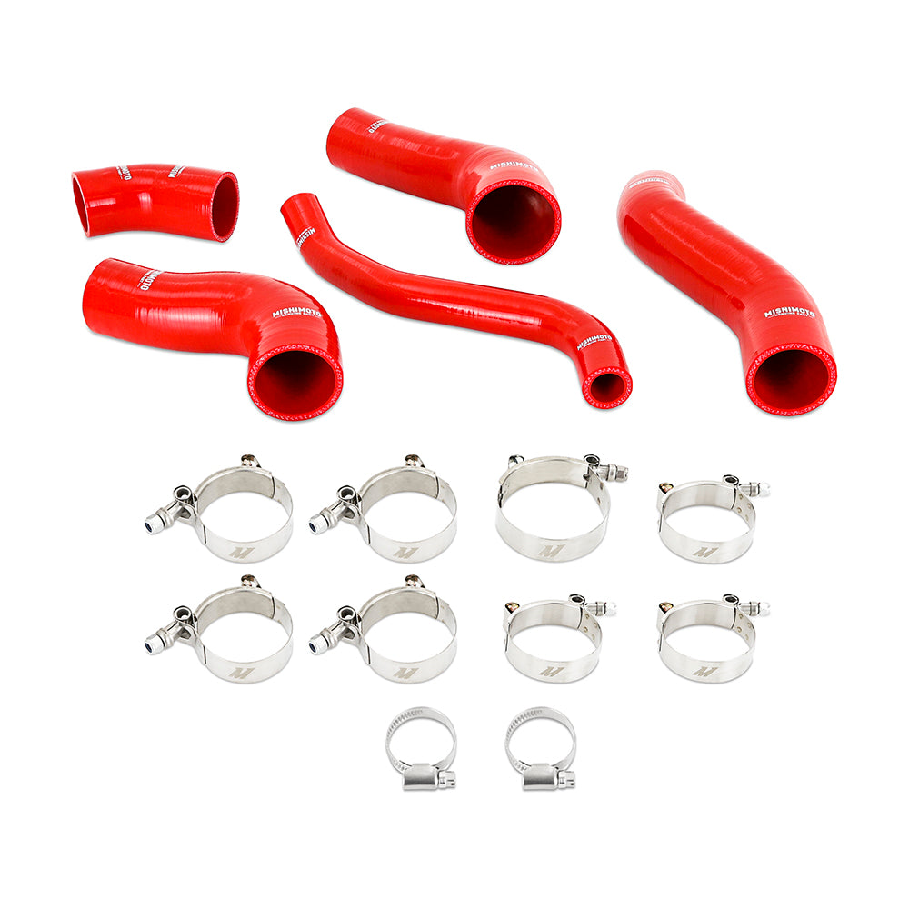 Mishimoto Silicone Intercooler Hose Kit, fits Hyundai Veloster Turbo 2013-2017, Red MMHOSE-VLSTR-13TRD