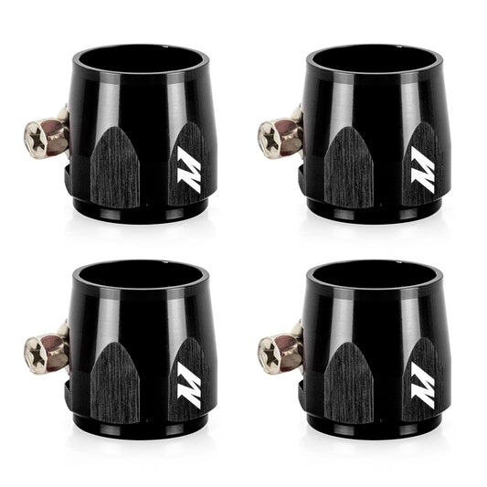 Mishimoto '-4AN Hex Hose Finisher Clamp Set, Black MMHXF-04-4-BK
