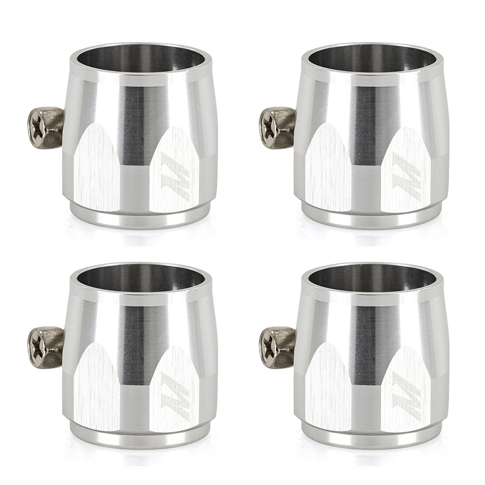 Mishimoto '-4AN Hex Hose Finisher Clamp Set, Silver MMHXF-04-4-SL