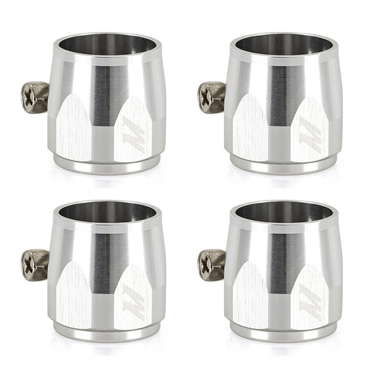 Mishimoto '-12AN Hex Hose Finisher Clamp Set, Silver MMHXF-12-4-SL