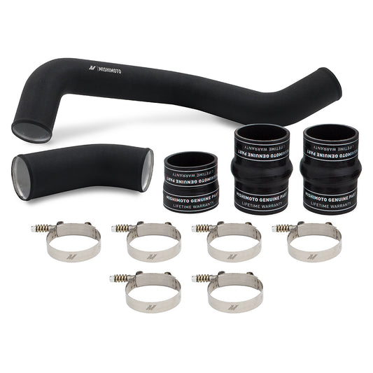 Mishimoto Hot-Side Intercooler Pipe and Boot Kit, fits 6.6L Duramax (L5P) '17-'19, Black MMICP-DMAX-17HWBK