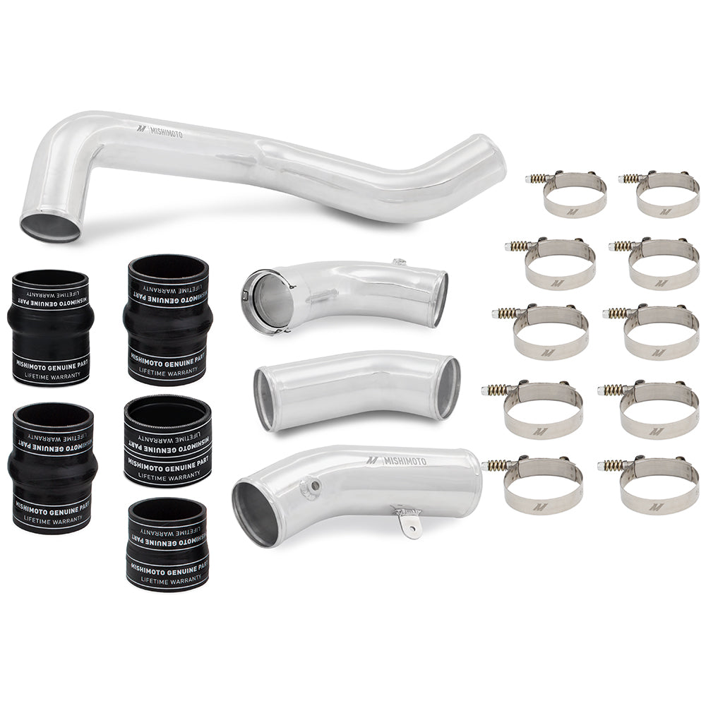 Mishimoto Intercooler Pipe and Boot Kit, fits 6.6L Duramax (L5P) '17-'19, Polished MMICP-DMAX-17KP