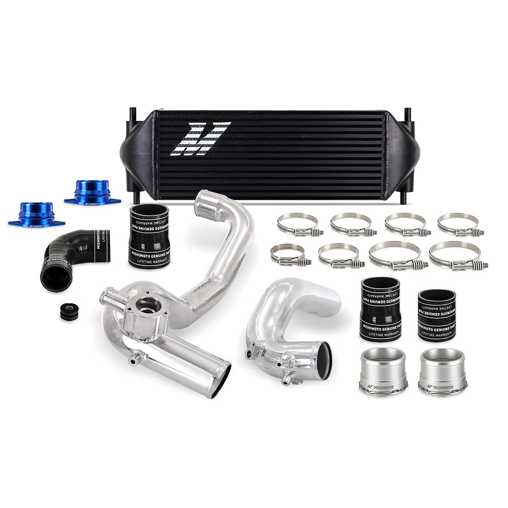 Mishimoto Performance Intercooler Kit, Ford Bronco 2.3L 2021+, Black IC, Polished IC Pipes MMINT-BR23-21KPBK
