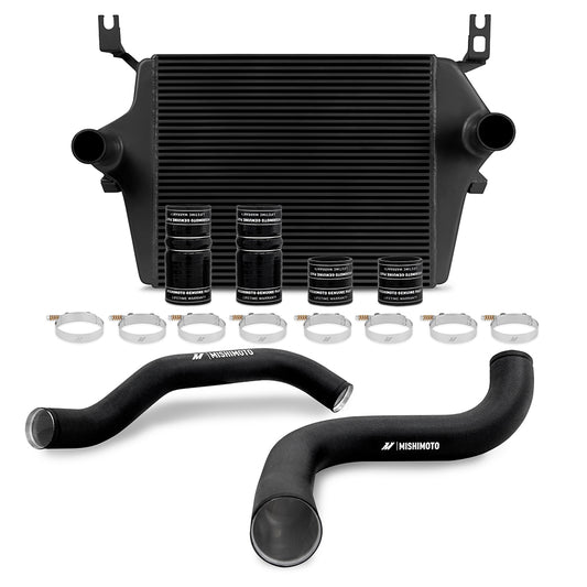 Mishimoto Ford 7.3L Powerstroke Intercooler Kit, 1999-2003 Black Cooler, Black Pipes MMINT-F2D-99KBKBK
