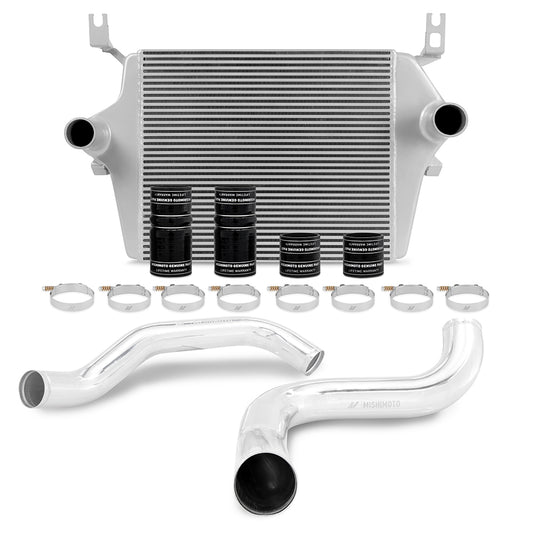 Mishimoto Ford 7.3L Powerstroke Intercooler Kit, 1999-2003 Silver Cooler, Polished Pipes MMINT-F2D-99KSLP