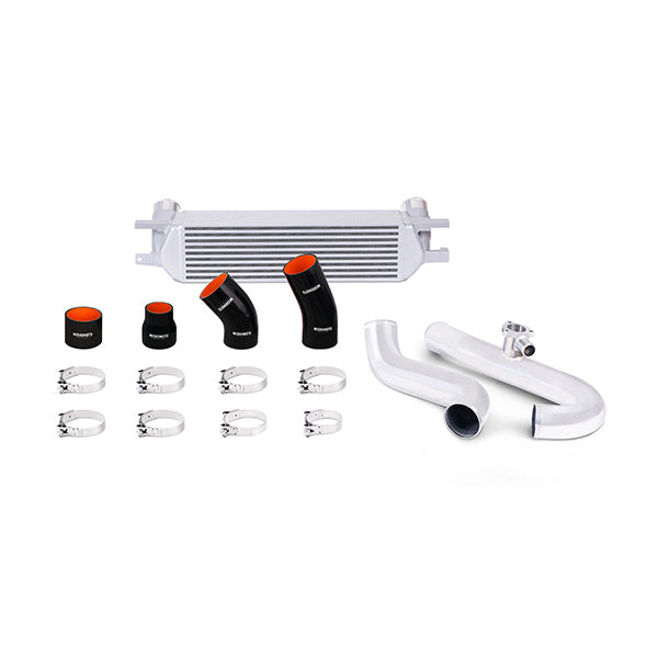 Mishimoto Ford Mustang EcoBoost Performance Intercooler Kit, 2015+ Silver w/ Polished Pipe MMINT-MUS4-15KPSL