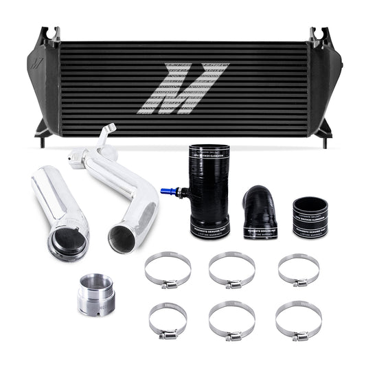 Mishimoto Intercooler Kit, fits Ford Ranger 2.3L 2019+, Black Intercooler, Polished Pipes MMINT-RGR-19KBKP