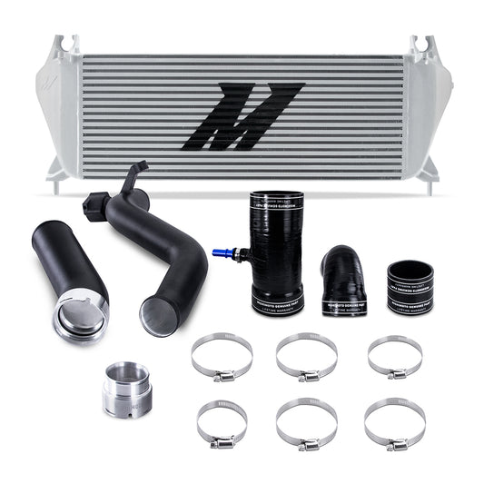 Mishimoto Intercooler Kit, fits Ford Ranger 2.3L 2019+, Silver Cooler, Black Pipes MMINT-RGR-19KSLBK