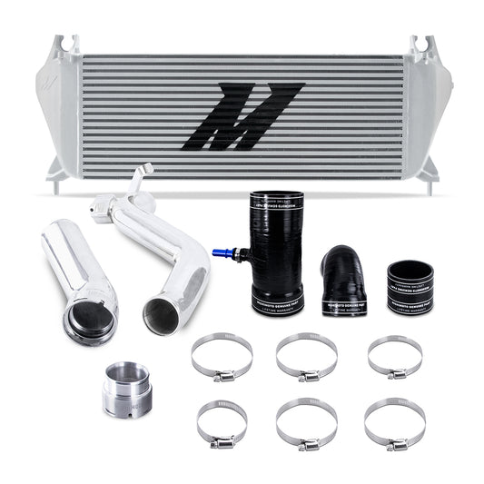 Mishimoto Intercooler Kit, fits Ford Ranger 2.3L 2019+, Silver Intercooler, Polished Pipes MMINT-RGR-19KSLP