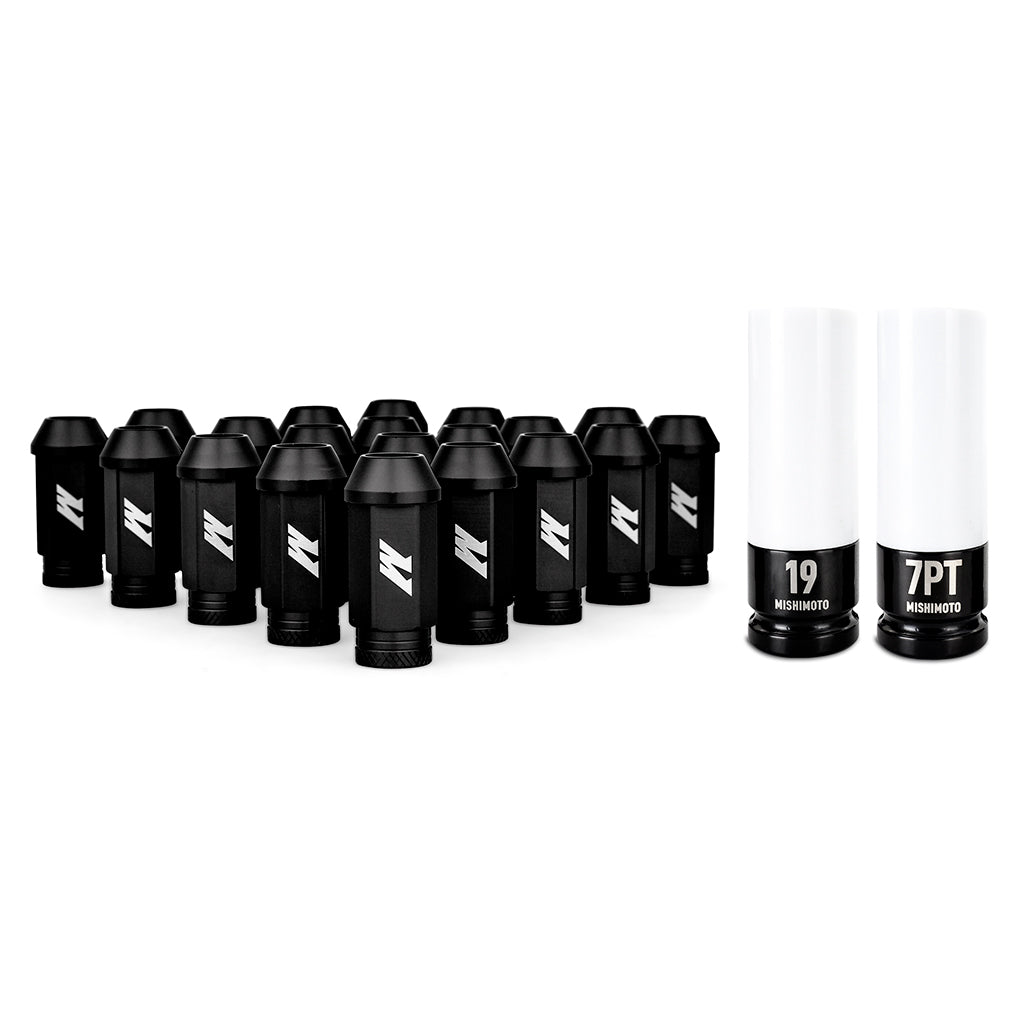 Mishimoto Aluminum Locking Lug Nuts M12x1.5, 20pc Set, Black MMLG-15-20LBK