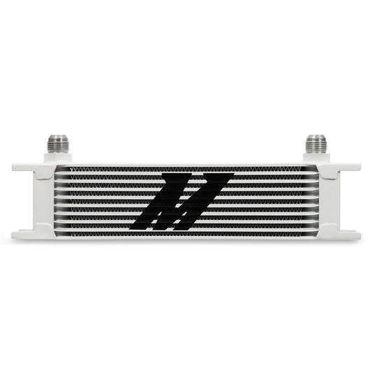 Mishimoto Universal 10-Row Oil Cooler, White MMOC-10WT