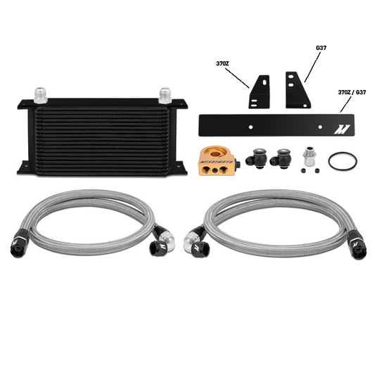 Mishimoto Nissan 370Z, 2009+/Infiniti G37, 2008+ Coupe Thermostatic Oil Cooler Kit, Black MMOC-370Z-09TBK