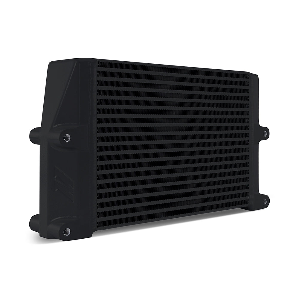 Mishimoto Heavy-Duty Bar and Plate Oil Cooler, 10in Core, Same-Side Outlets, Black MMOC-SSO-10BK