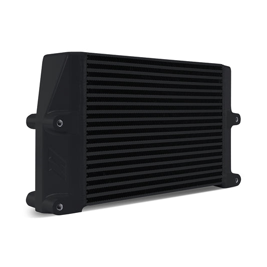 Mishimoto Heavy-Duty Bar and Plate Oil Cooler, 10in Core, Same-Side Outlets, Black MMOC-SSO-10BK