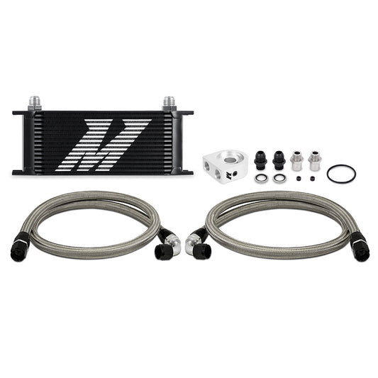 Mishimoto Universal Oil Cooler Kit, 16-Row, Black MMOC-U16BK