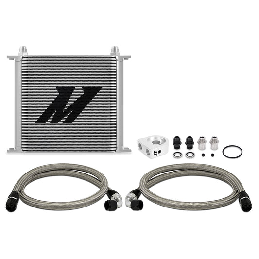 Mishimoto Universal Oil Cooler Kit, 34-Row, Silver MMOC-U34SL