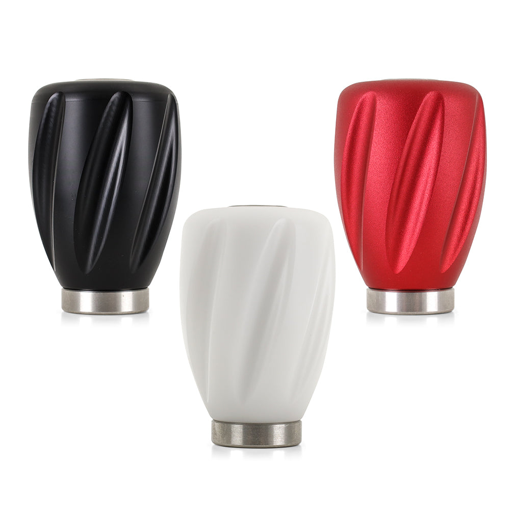 Mishimoto Weighted Steel Core Shift Knob, Twist, White MMSK-TWST-WH