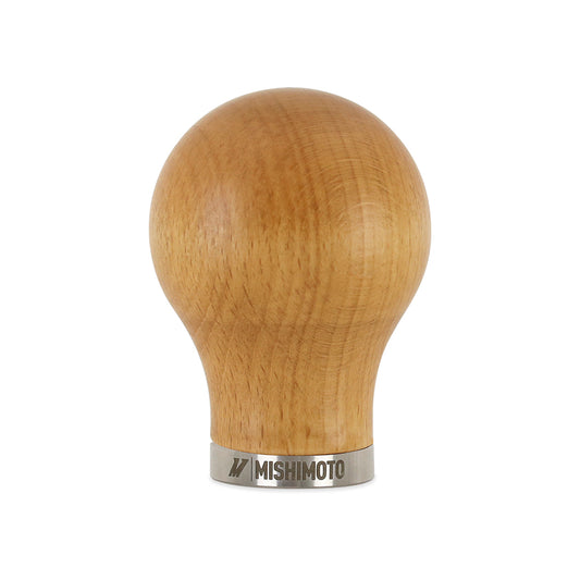 Mishimoto Round Steel Core Wood Shift Knob, Beech Wood MMSK-WD-RBE