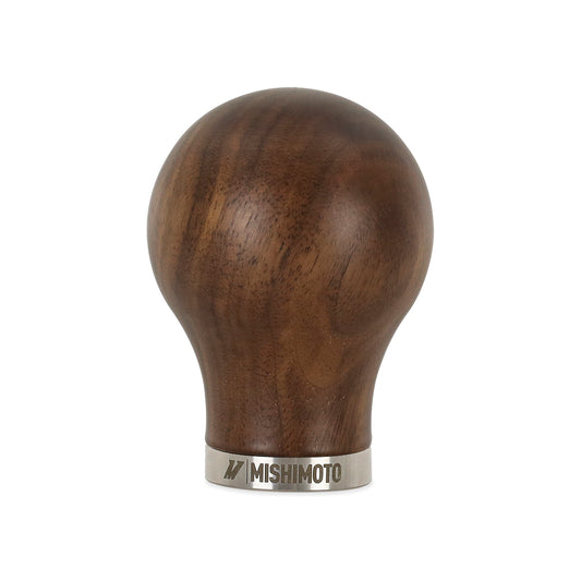 Mishimoto Round Steel Core Wood Shift Knob, Walnut Wood MMSK-WD-RWN