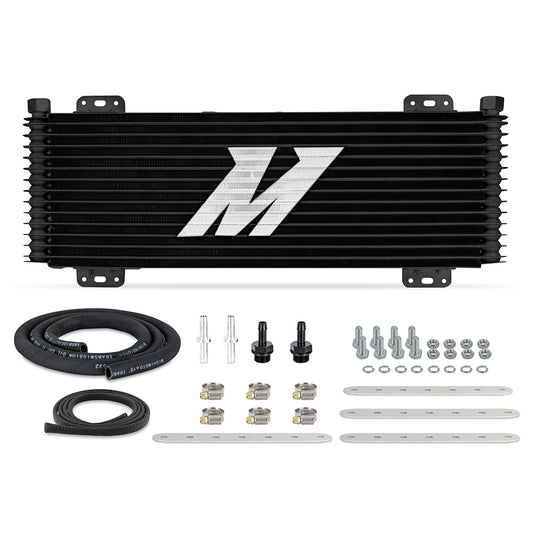 Mishimoto 13-Row Stacked Plate Transmission Cooler, Powder Coat, 22.85in X 7.10in X 1.25in MMTC-SP-13BK