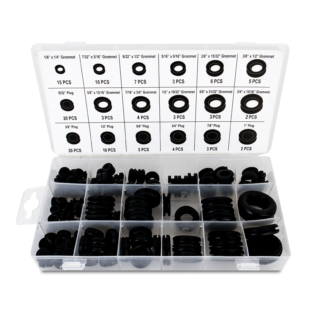 Mishimoto 125-Piece Rubber Grommet/Plug Assortment MMTL-GROM-125