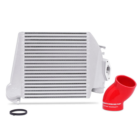 Mishimoto Subaru WRX 2008-2014 Top-Mount Intercooler Silver Cooler, Red Hoses MMTMIC-WRX-08SLRD