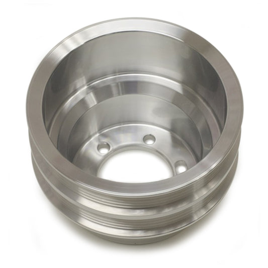 Crank Pulley Dual Serp Polished Mopar SB/BB