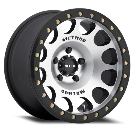 MR105 Model  17x9  3.5in Backspace/-38mm Offset  71.5mm Hub Bore (Machined with Matte Black Ring)