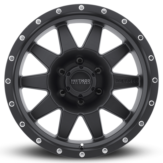 The Standard Model BOLT 301  18x9  5.75 Backspace/18mm Offset  94mm Hub Bore (Matte Black)