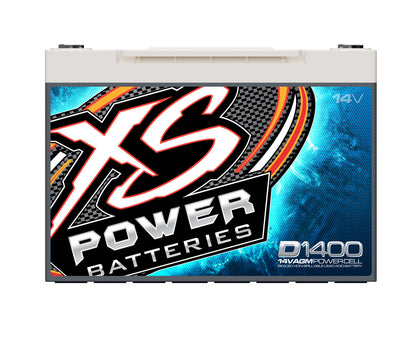 XS Power Batteries 14V AGM Batteries - Automotive Terminals Included 2400 Max Amps D1400