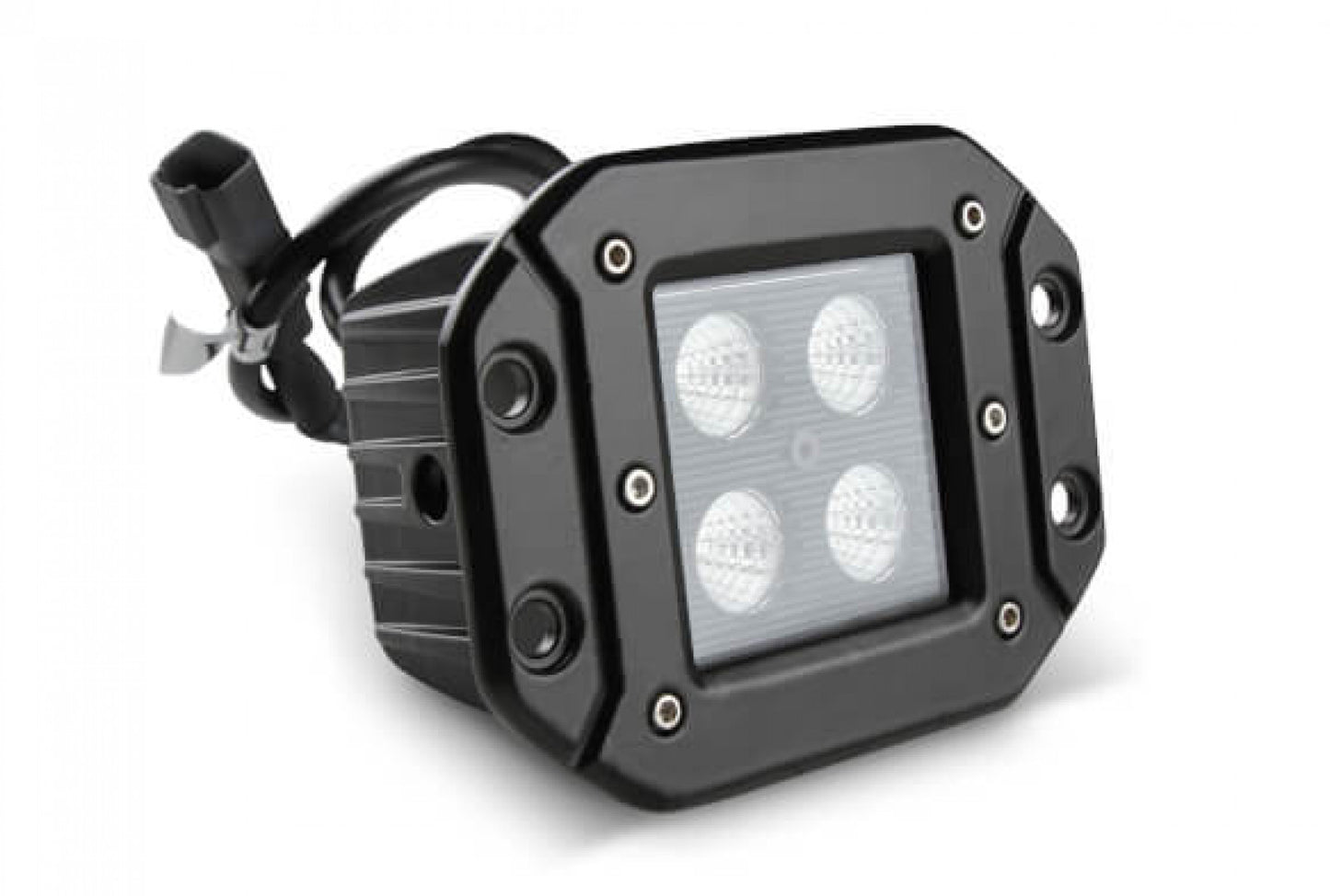 Bright Earth Flush Mount Fog Light 4 LED Black FM4FBK-BEL