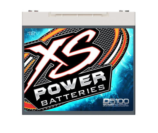 XS Power Batteries 12V AGM D Series Batteries - M6 Terminal Bolts Included 3100 Max Amps D5100