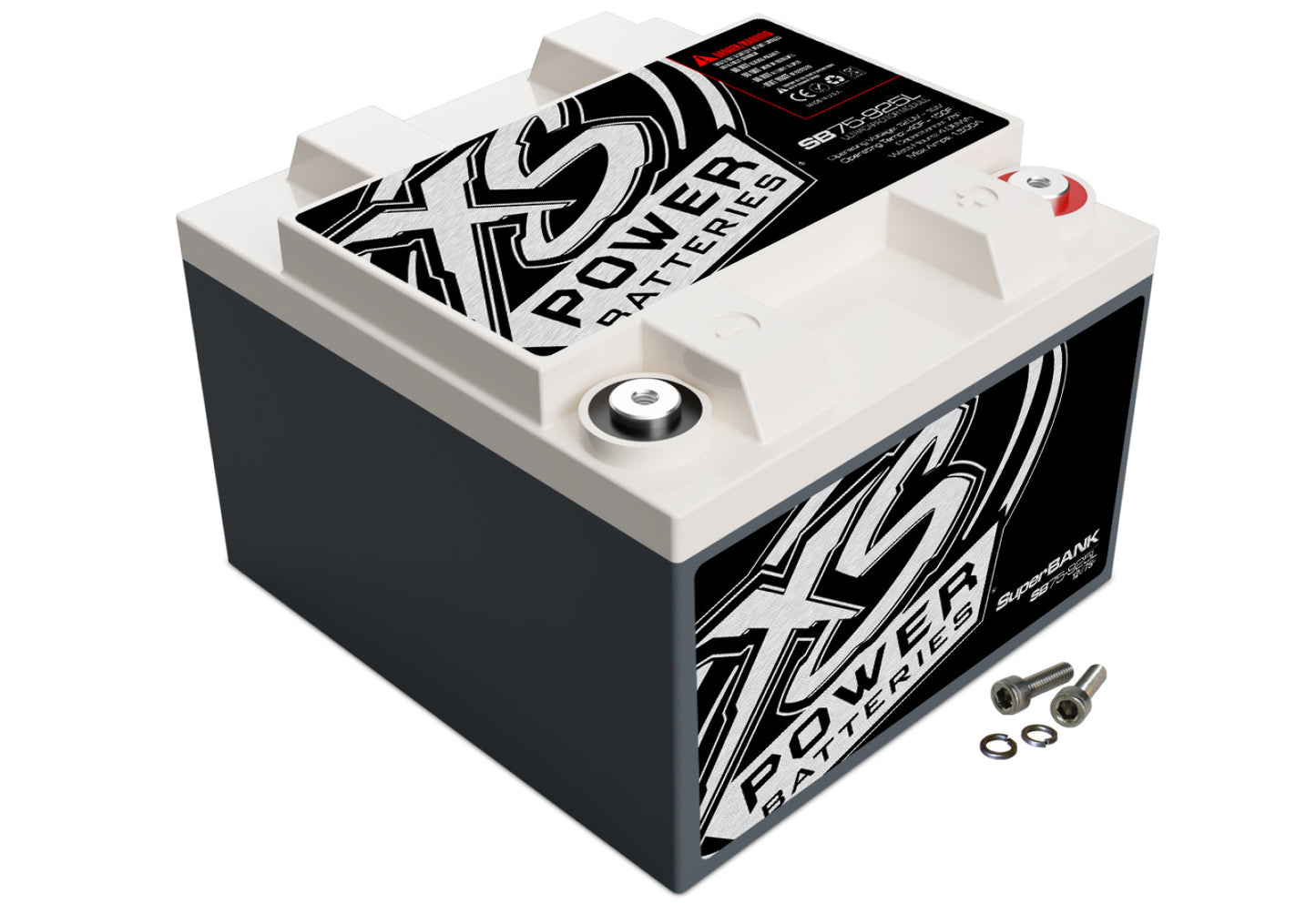 XS Power Batteries 12V Powersports Super Bank Capacitor Modules - M6 Terminal Bolts Included 1500 Max Amps SB75-925L