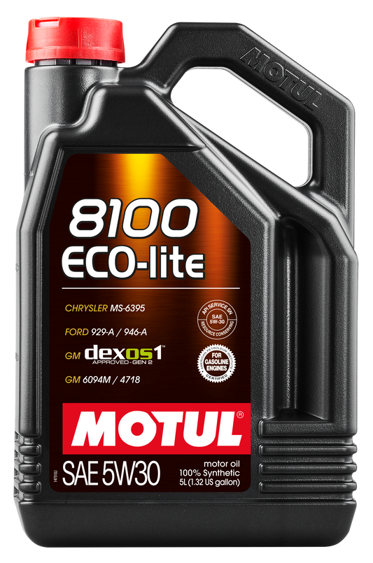 Motul 8100 ECO-LITE 5W30 - 5L - Synthetic Engine Oil 108214