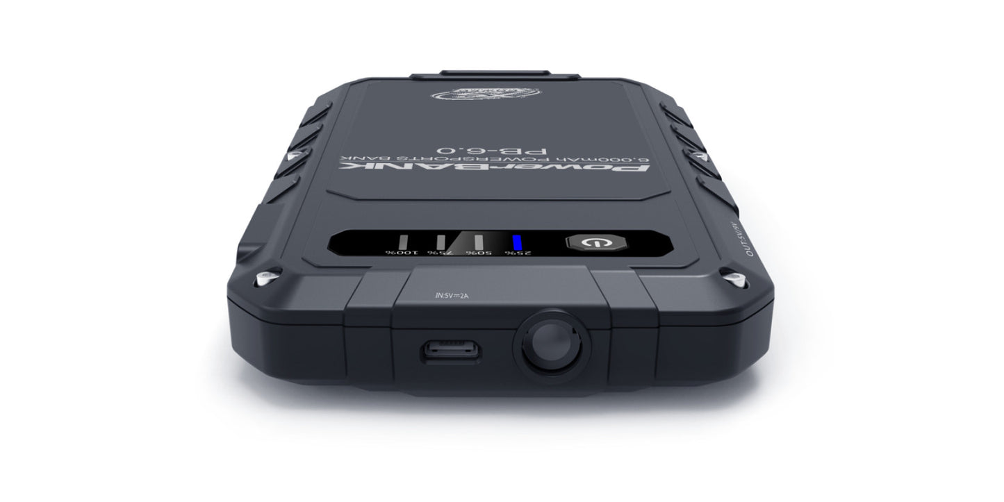 XS Power Batteries 6,000mAh PowerSports Bank. Gray plastic housing PB-6.0