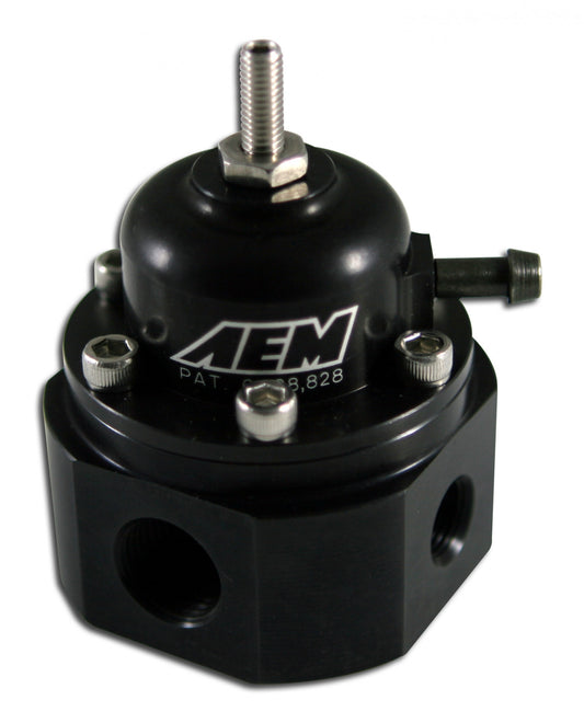 AEM Universal Adjustable Fuel Pressure Regulator Black 25-302BK
